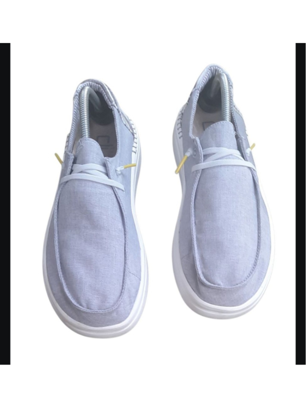 Hey Dude Shoes Womens sz11 Wendy Rise Casual Comfort Platform Moc Sneakers Grey - Picture 3 of 5